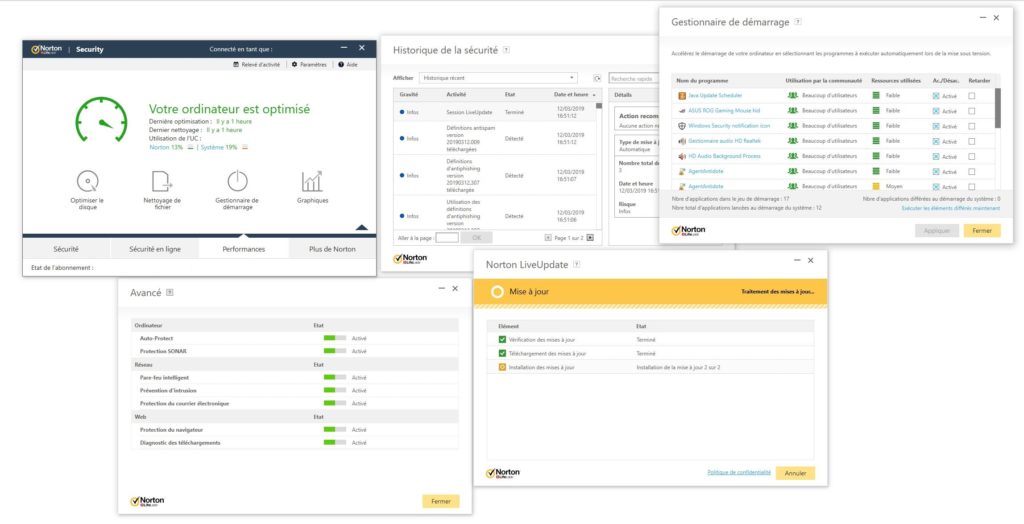 Protection en temps réel, gestionnaire de démarrage, pare-feu, optimisation des performances pour un impact limité sur le fonctionnement de l’appareil voici quelques-unes des fonctionnalités offertes par Norton Security Deluxe. Protection en temps réel, gestionnaire de démarrage, pare-feu, optimisation des performances pour un impact limité sur le fonctionnement de l’appareil voici quelques-unes des fonctionnalités offertes par Norton Security Deluxe.