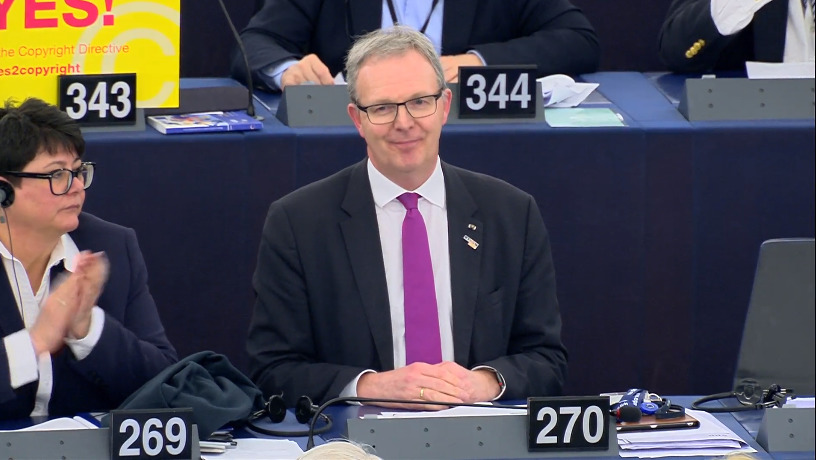 Axel Voss, juste après le vote. // Source : Capture d'écran Numerama Axel Voss, juste après le vote. // Source : Capture d'écran Numerama