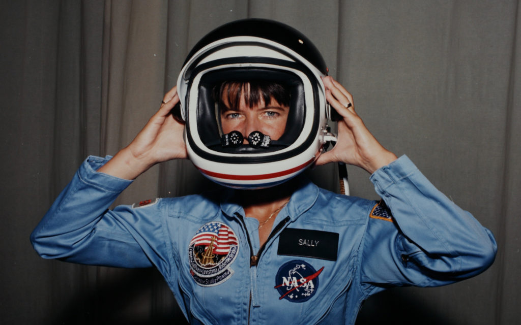 Sally Ride. // Source : Flickr/CC/SDASM Archives (photo recadrée) Sally Ride. // Source : Flickr/CC/SDASM Archives (photo recadrée)