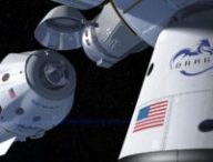 Une capsule Dragon en train de s'amarrer à l'ISS. // Source : Flickr/CC/NASA Kennedy (photo recadrée)