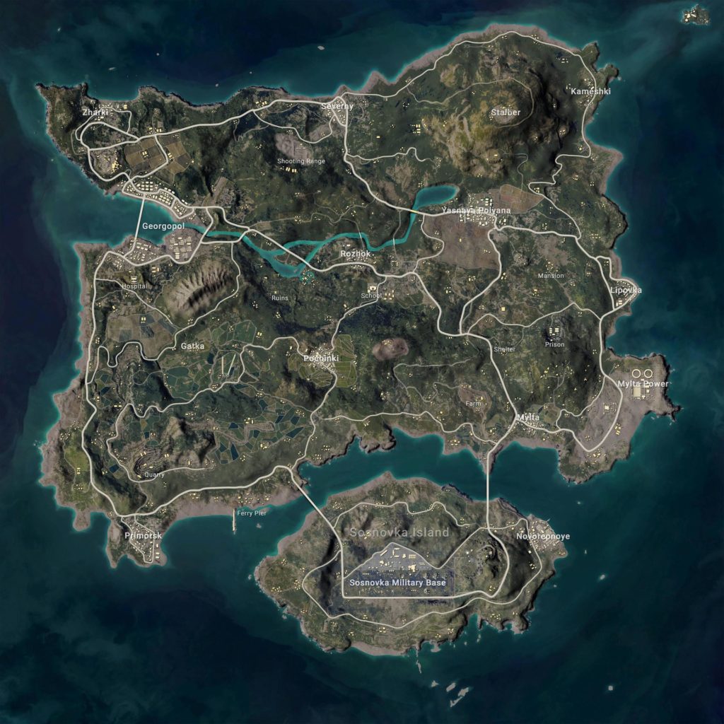 Carte PUBG en fuite // Source : Reddit Carte PUBG en fuite // Source : Reddit