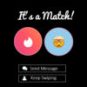 Un « match » se fait quand deux personnes likent leurs profils respectifs. // Source : Montage Numerama Un « match » se fait quand deux personnes likent leurs profils respectifs. // Source : Montage Numerama