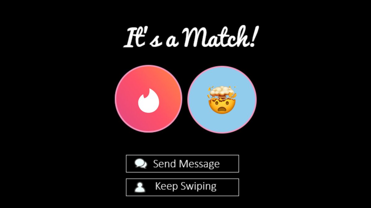 Un « match » se fait quand deux personnes likent leurs profils respectifs. // Source : Montage Numerama Un « match » se fait quand deux personnes likent leurs profils respectifs. // Source : Montage Numerama