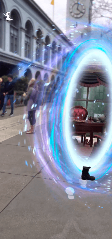 Une porte ouverte par un portoloin // Source : Niantic