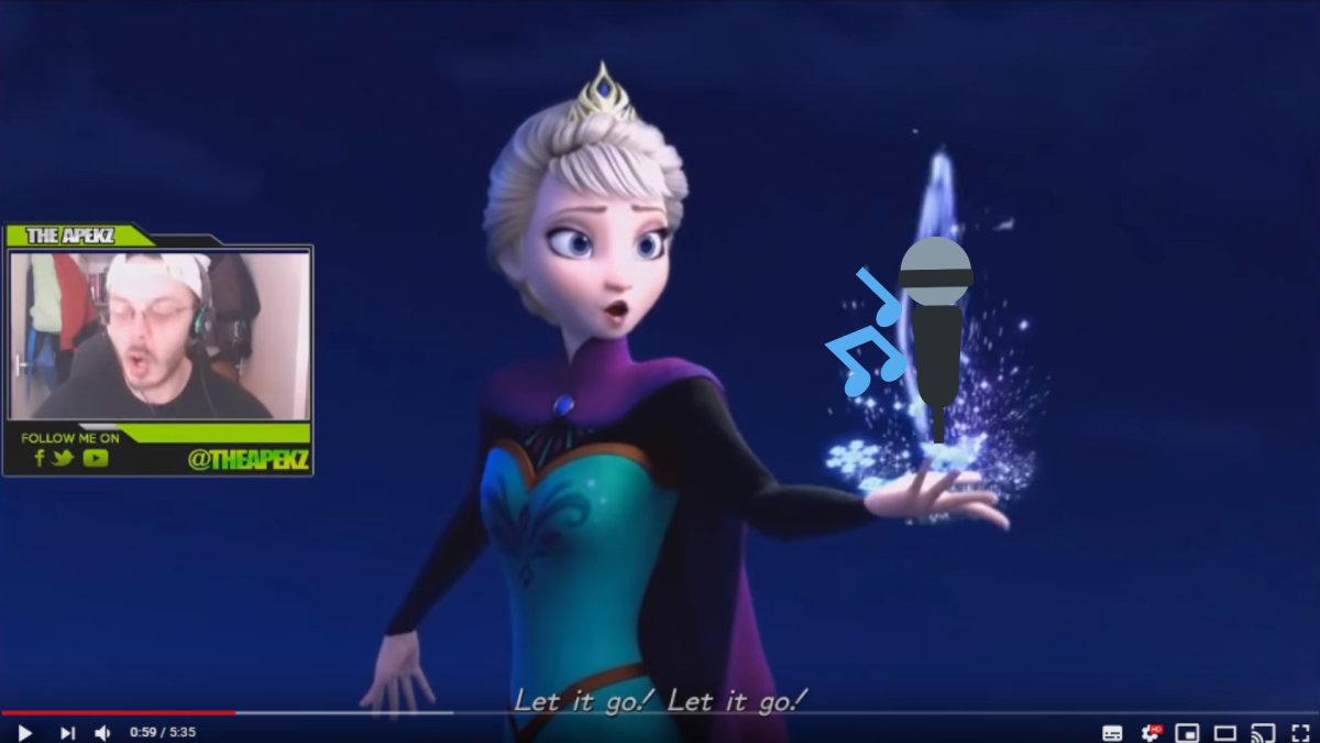 La reine des neiges, version (mal) chantée. // Source : Capture d'écran YouTube / The Apekz La reine des neiges, version (mal) chantée. // Source : Capture d'écran YouTube / The Apekz