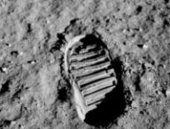Une empreinte de Buzz Aldrin sur la Lune. // Source : Wikimedia/CC/NASA (photo recadrée)