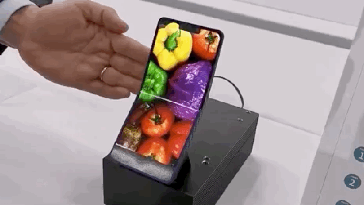 Gif smartphone pliable Sharp // Source : Twitter Engadget JP