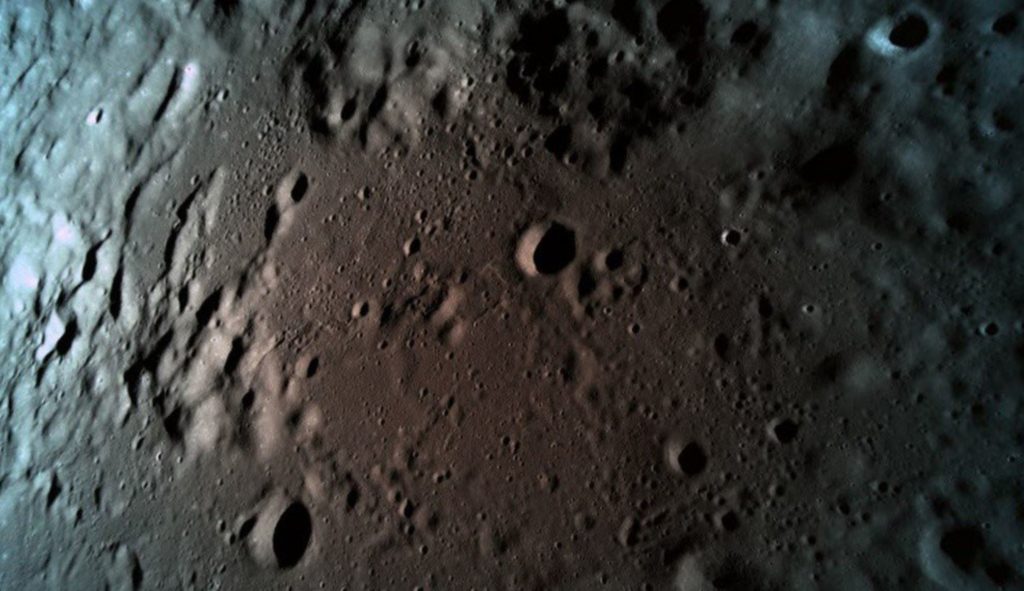 L'une des dernières photos prise par Beresheet avant son crash. // Source : Twitter/SpaceIL L'une des dernières photos prise par Beresheet avant son crash. // Source : Twitter/SpaceIL