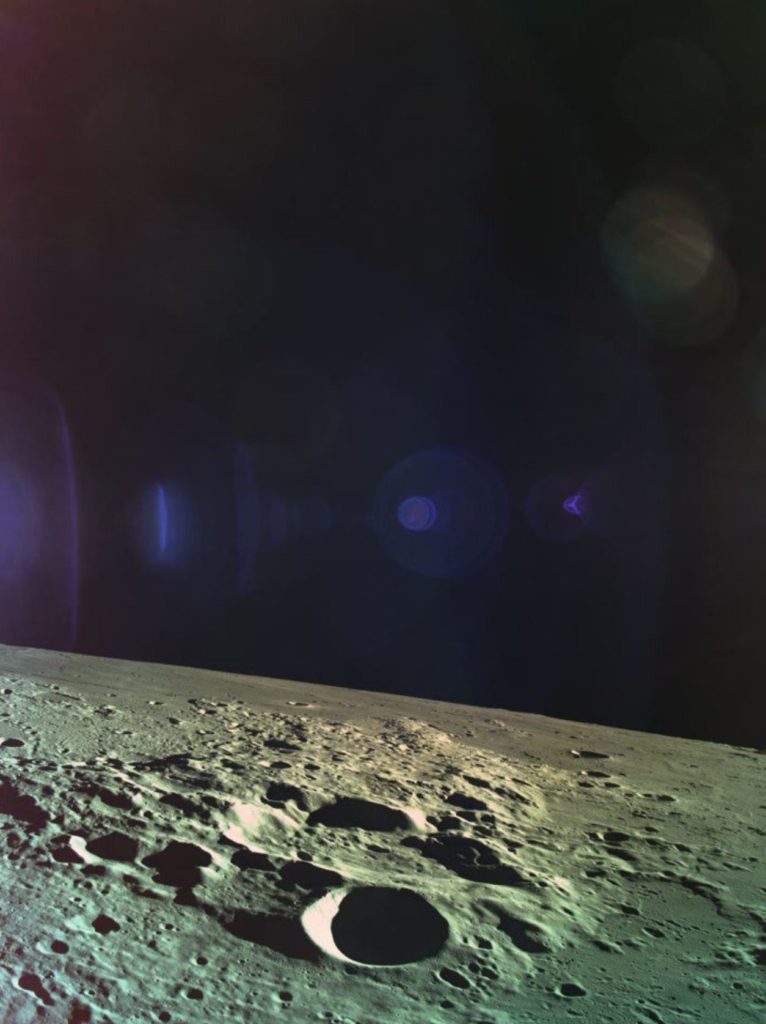 La dernière photo de la Lune prise par Beresheet avant son accident. // Source : Twitter/@TeamSpaceIL La dernière photo de la Lune prise par Beresheet avant son accident. // Source : Twitter/@TeamSpaceIL