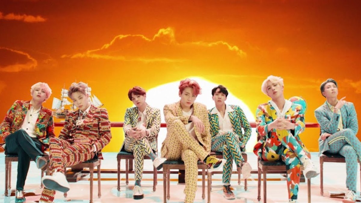 Le groupe BTS. // Source : Capture d'écran YouTube / BTS Le groupe BTS. // Source : Capture d'écran YouTube / BTS
