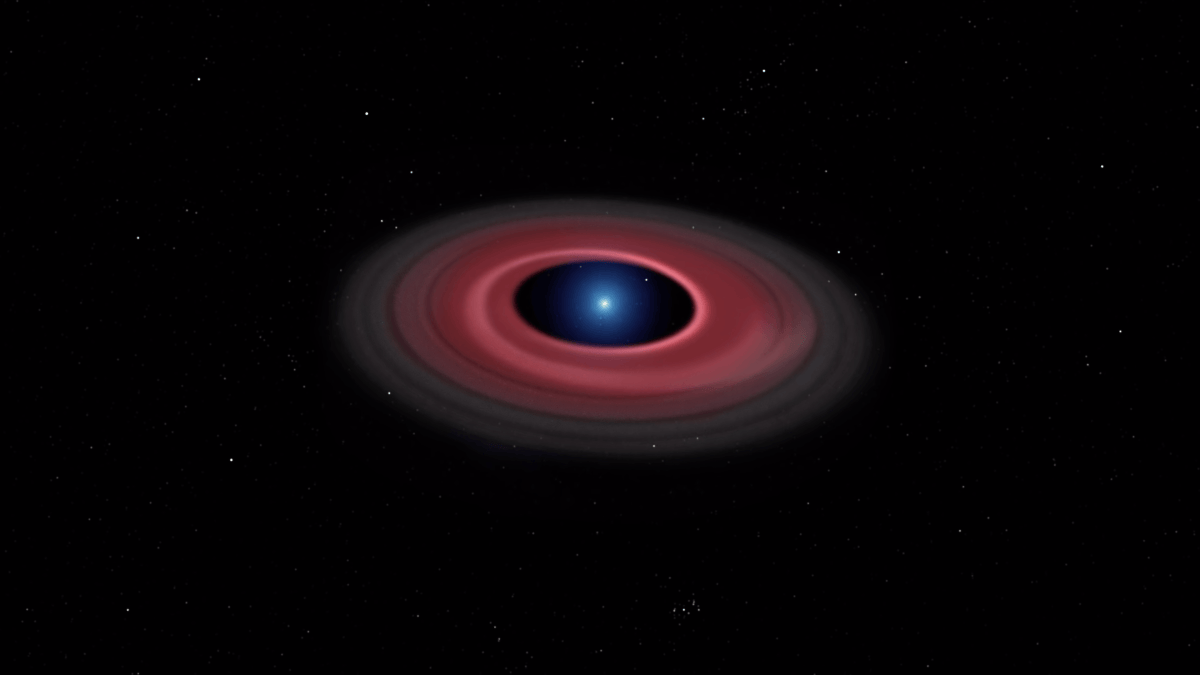 SDSS J122859.93+104032.9, vue d'artiste // Source : ESO SDSS J122859.93+104032.9, vue d'artiste // Source : ESO