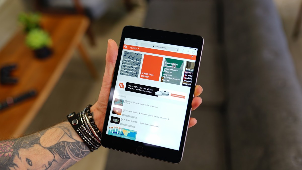L'iPad mini 5 // Source : Ulrich Rozier pour Numerama L'iPad mini 5 // Source : Ulrich Rozier pour Numerama