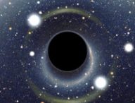 Un trou noir devant le Grand nuage de Magellan. // Source : Wikimedia/CC/Alain r (photo recadrée)