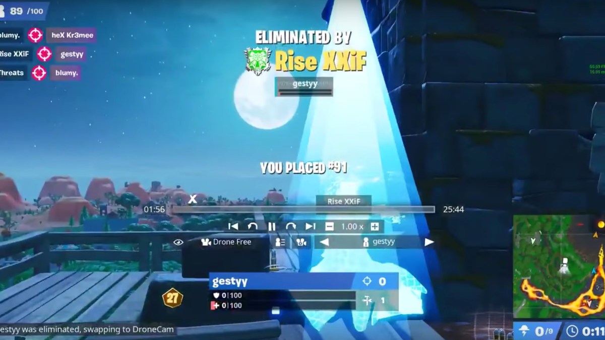 Extrait de la vidéo de RBK Highsky // Source : YouTube/The Fortnite Guy Extrait de la vidéo de RBK Highsky // Source : YouTube/The Fortnite Guy
