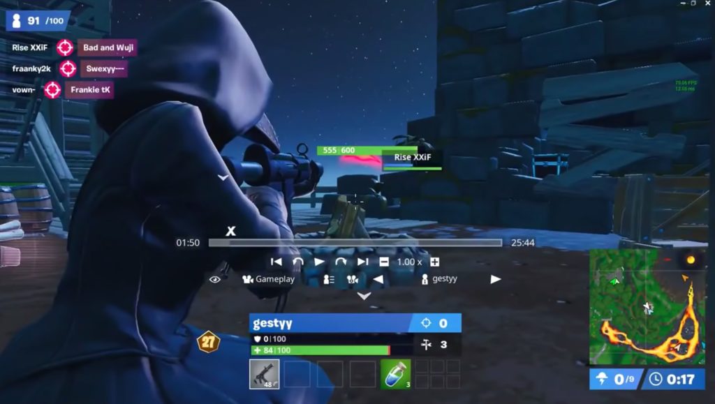Extrait de la vidéo de RBK Highsky // Source : YouTube/The Fortnite Guy Extrait de la vidéo de RBK Highsky // Source : YouTube/The Fortnite Guy