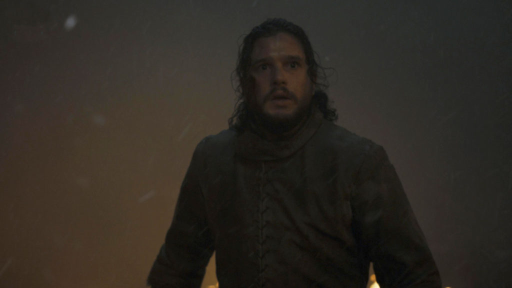 Jon Snow, pas très rassuré. // Source : HBO Jon Snow, pas très rassuré. // Source : HBO
