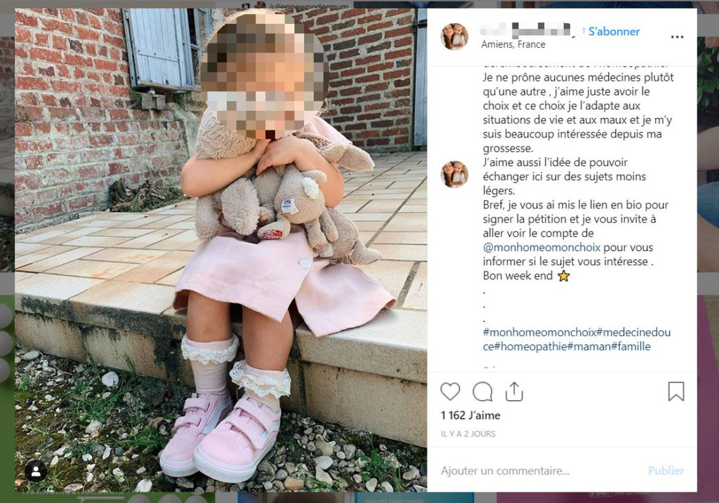 Photo #MonHoméoMonChoix // Source : Capture d'écran Instagram Photo #MonHoméoMonChoix // Source : Capture d'écran Instagram