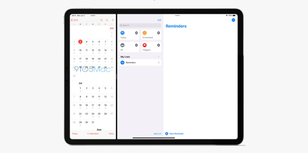 iOS 13, multitâche sur iPad // Source : Numerama iOS 13, multitâche sur iPad // Source : Numerama