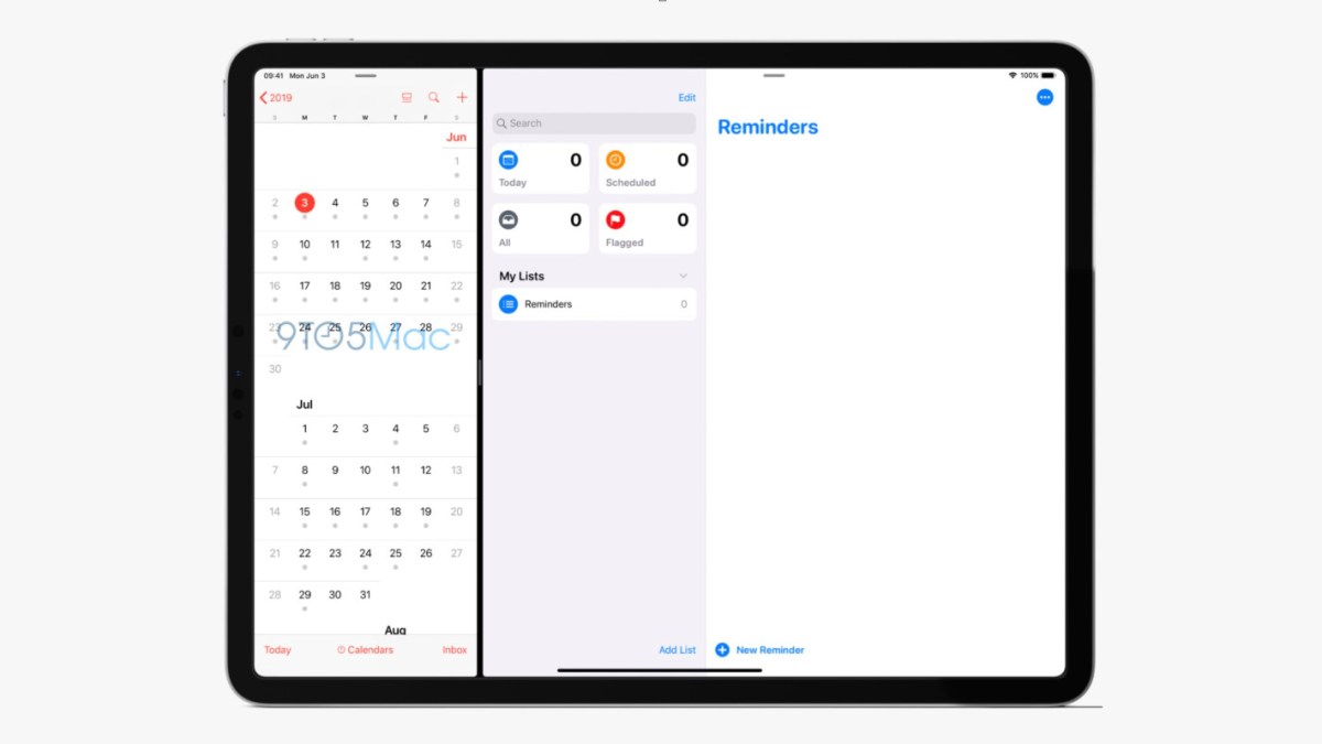 iOS 13, multitâche sur iPad // Source : Numerama iOS 13, multitâche sur iPad // Source : Numerama