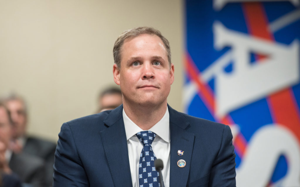 Jim Bridenstine, l'administrateur de la Nasa. // Source : NASA/Aubrey Gemignani