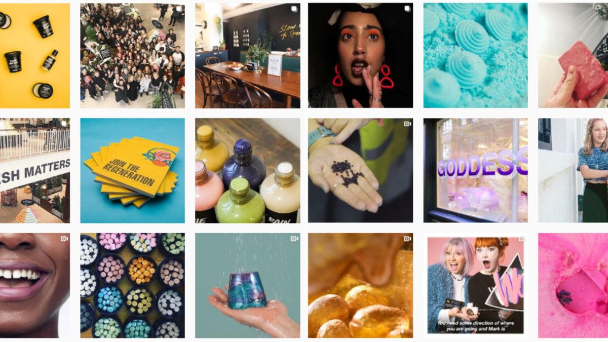 Extrait du compte Instagram Lush UK. // Source : Captures d'écran Instagram / @LushUK Extrait du compte Instagram Lush UK. // Source : Captures d'écran Instagram / @LushUK