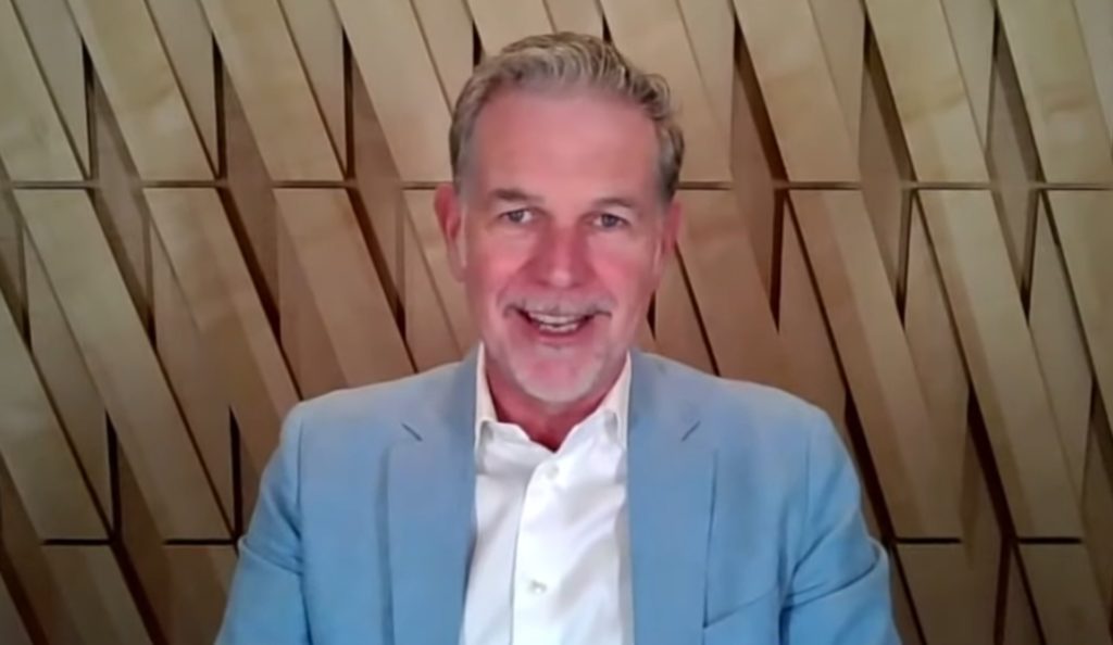Reed Hastings le 16 avril 2019 // Source : YouTube/Netflix Investor Relations Reed Hastings le 16 avril 2019 // Source : YouTube/Netflix Investor Relations
