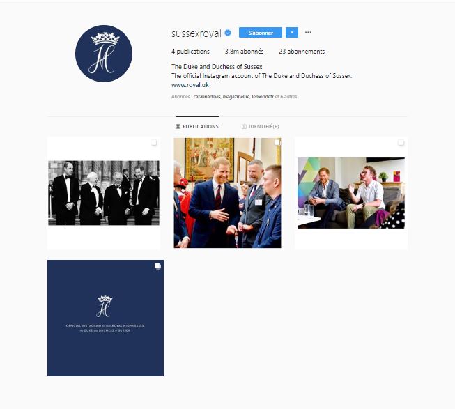 Le nouveau compte du prince Harry et Meghan Markle // Source : Capture d'écran Instagram / Numerama Le nouveau compte du prince Harry et Meghan Markle // Source : Capture d'écran Instagram / Numerama