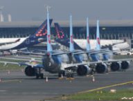 Des avions mis en parking. // Source :  Eric Bannwarth