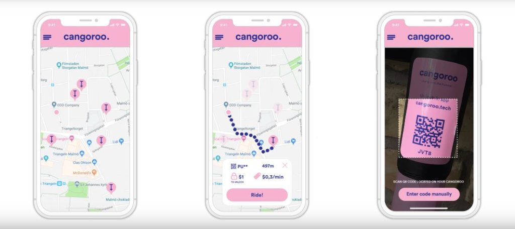 L'application mobile. // Source : Cangoroo L'application mobile. // Source : Cangoroo