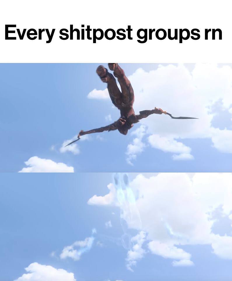 En français : tous les groupes de shitpost actuellement. // Source : Cyril Chamack / Facebook En français : tous les groupes de shitpost actuellement. // Source : Cyril Chamack / Facebook