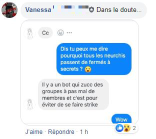 Capture d'écran Facebook Capture d'écran Facebook