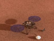InSight sur Mars. // Source : Flickr/CC/DLR German Aerospace Center (photo recadrée)