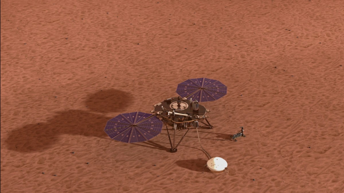 InSight sur Mars. // Source : Flickr/CC/DLR German Aerospace Center (photo recadrée) InSight sur Mars. // Source : Flickr/CC/DLR German Aerospace Center (photo recadrée)
