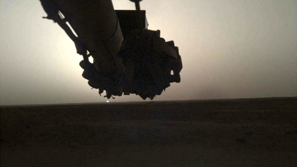 Le lever du Soleil sur Mars. // Source : NASA/JPL-Caltech Le lever du Soleil sur Mars. // Source : NASA/JPL-Caltech