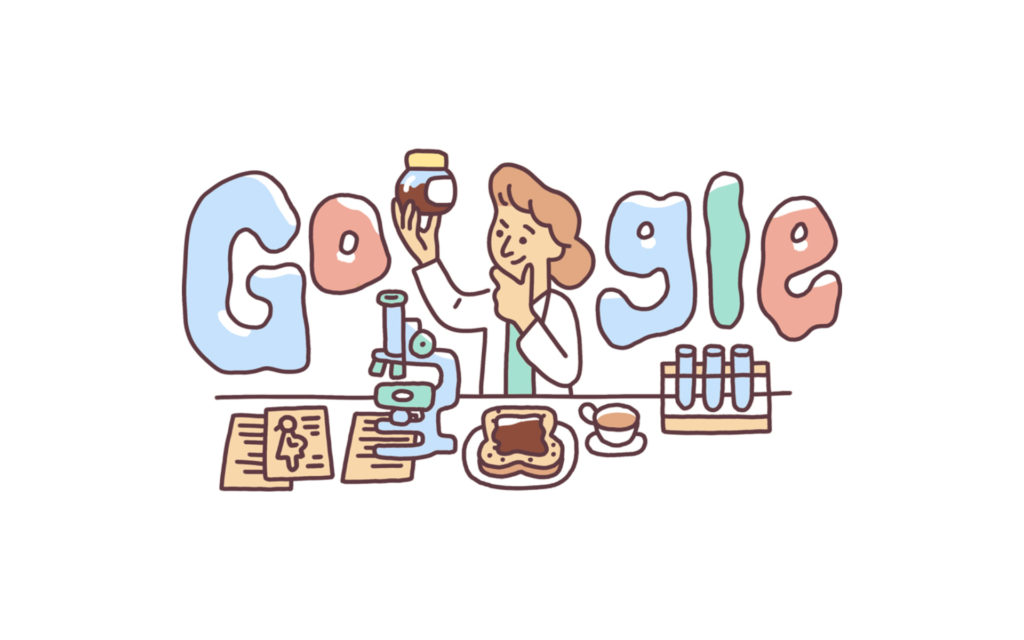 Une métaphore des expérimentations de Google ? Non, un Doodle consacré à Lucy Wills // Source : Google Une métaphore des expérimentations de Google ? Non, un Doodle consacré à Lucy Wills // Source : Google