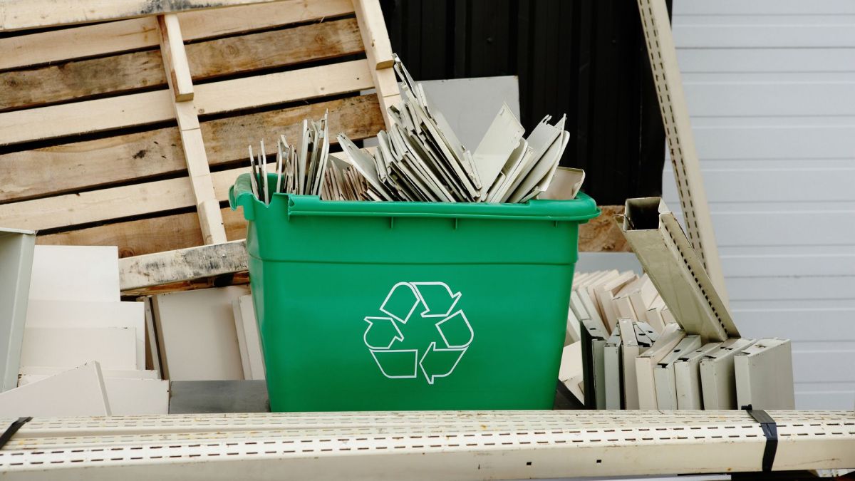 Poubelle de recyclage. // Source : Canva Poubelle de recyclage. // Source : Canva