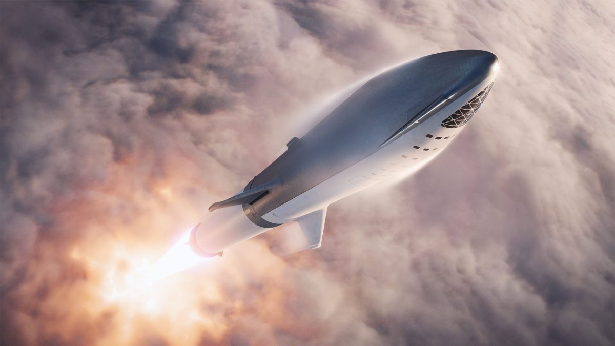 Vue d'artiste du BFR. // Source : SpaceX Vue d'artiste du BFR. // Source : SpaceX