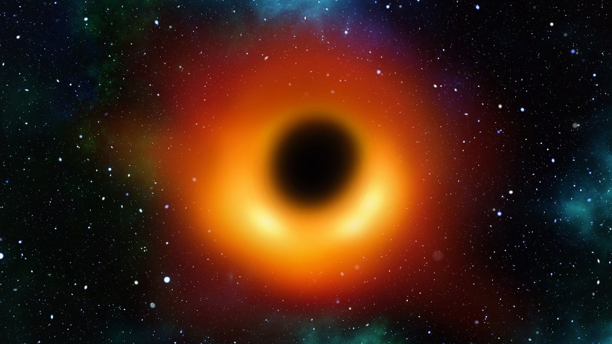 Le trou noir M87*. // Source : Pixabay (photo recadrée) Le trou noir M87*. // Source : Pixabay (photo recadrée)