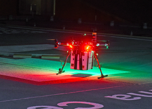 Le drone qui a assuré la livraison. // Source : UMD Le drone qui a assuré la livraison. // Source : UMD