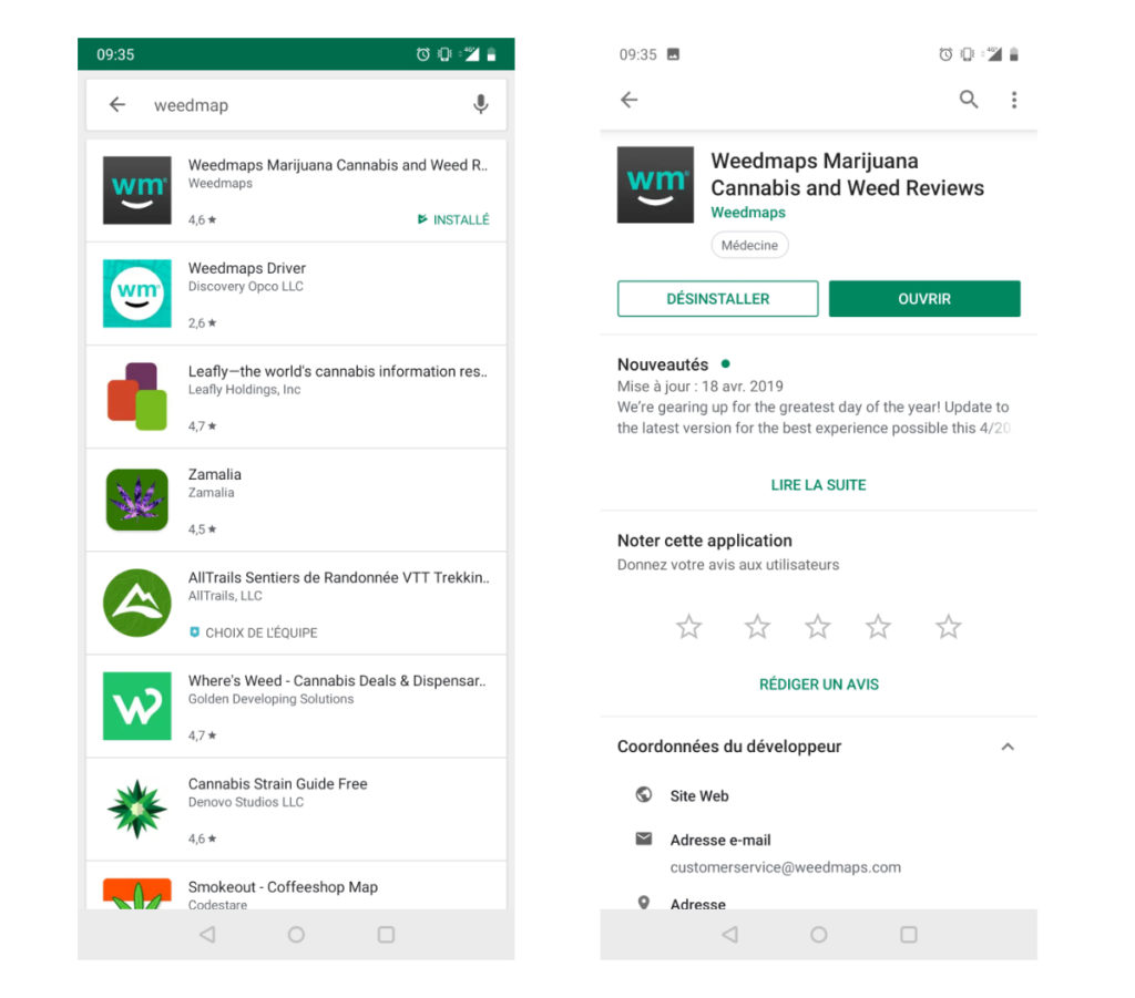 Applications disponibles sur Google Play. // Source : Captures d'écran Numerama Applications disponibles sur Google Play. // Source : Captures d'écran Numerama