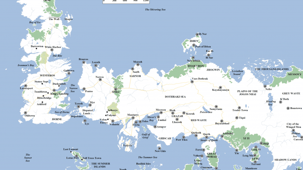 Carte d'Essos et Westeros // Source : A Wiki of Ice and Fire Carte d'Essos et Westeros // Source : A Wiki of Ice and Fire