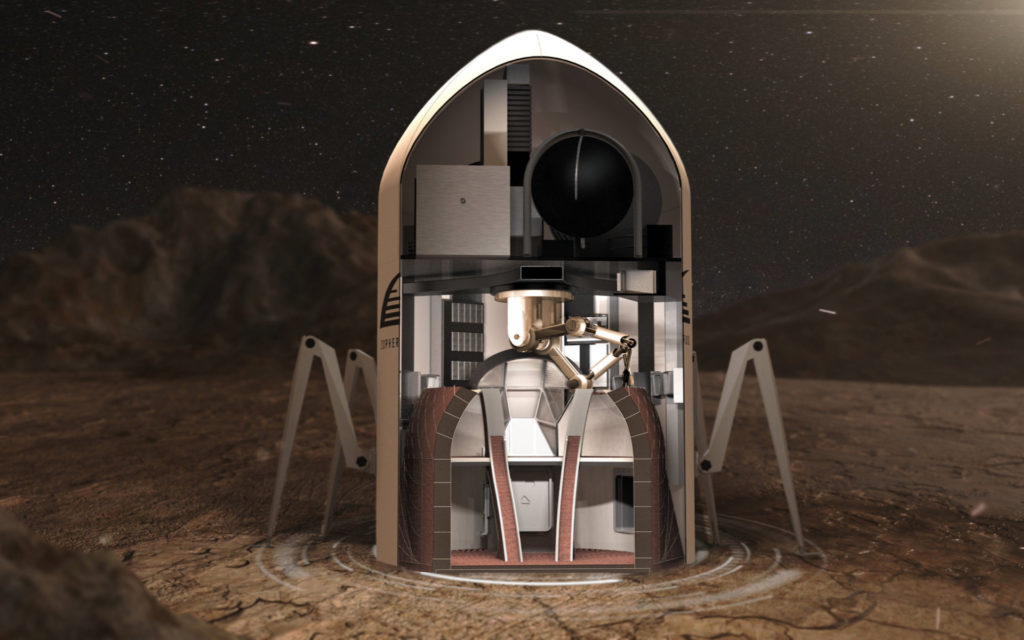 Zopherus, l'un des projets présentés au concours de la Nasa. // Source : Nasa/Rogers Zopherus, l'un des projets présentés au concours de la Nasa. // Source : Nasa/Rogers