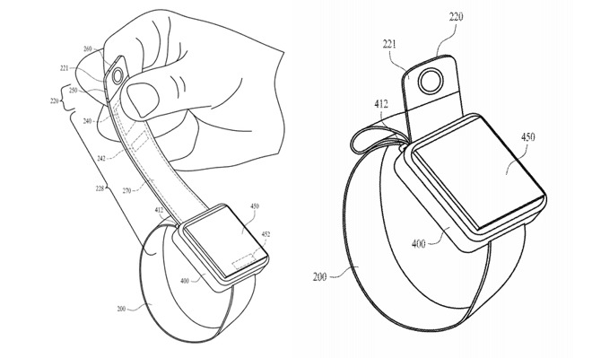 Brevet Apple Watch pour une caméra dans le bracelet // Source : Apple Brevet Apple Watch pour une caméra dans le bracelet // Source : Apple