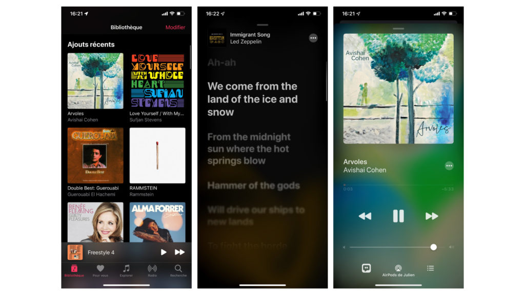 Le nouvel Apple Music // Source : Captures d'écran Numerama Le nouvel Apple Music // Source : Captures d'écran Numerama