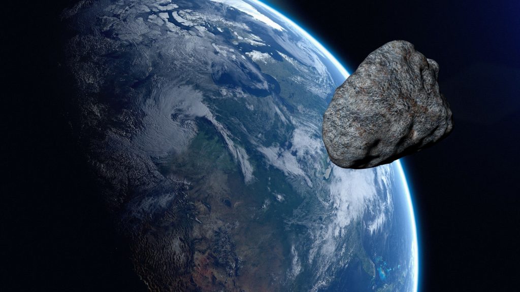 Un astéroïde à proximité de la Terre. // Source : Pixabay Un astéroïde à proximité de la Terre. // Source : Pixabay
