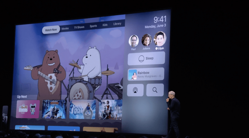 Multicompte sur Apple TV // Source : Capture Apple Multicompte sur Apple TV // Source : Capture Apple