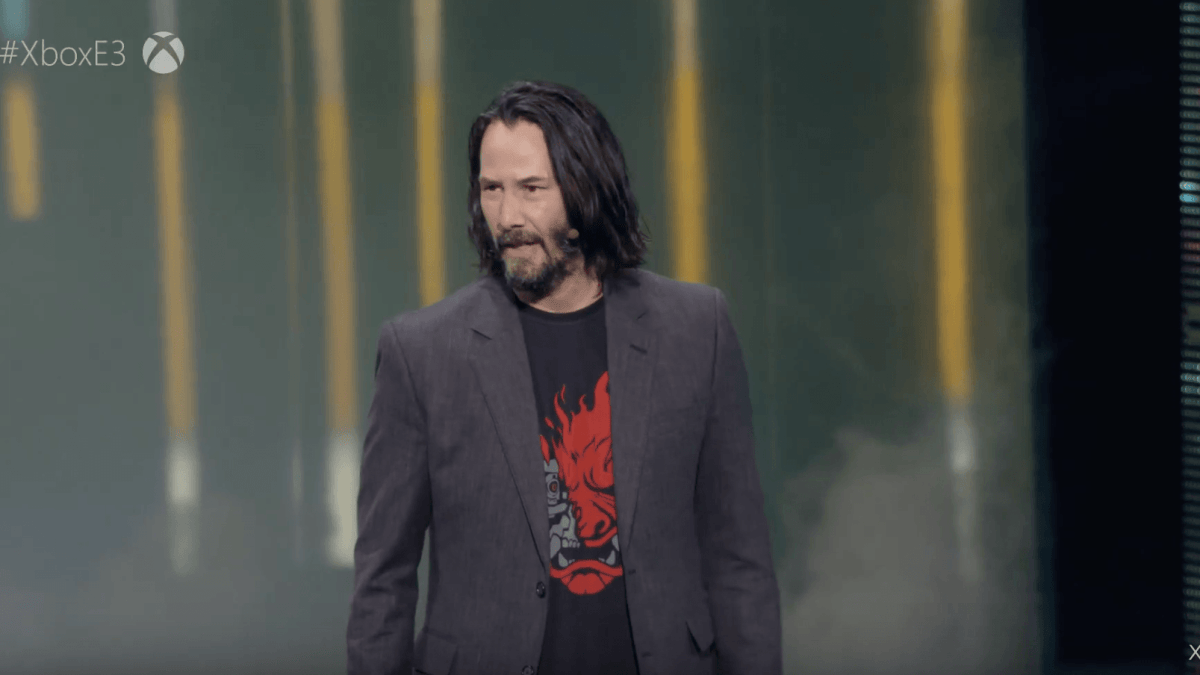Keanu Reeves à la conférence Microsoft // Source : Capture YouTube Keanu Reeves à la conférence Microsoft // Source : Capture YouTube