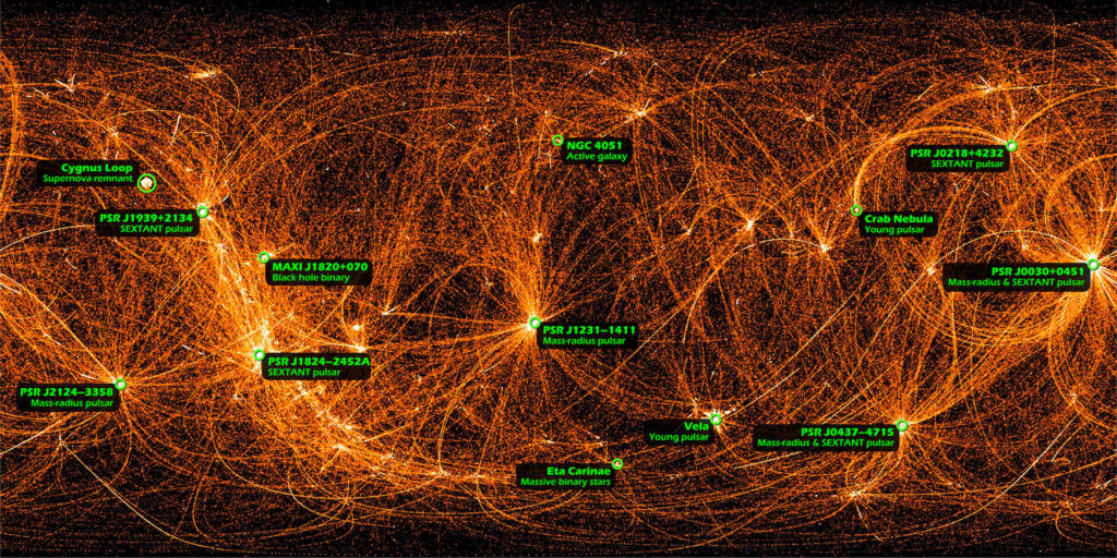 La carte du ciel en rayons X. // Source : Nasa/NICER La carte du ciel en rayons X. // Source : Nasa/NICER