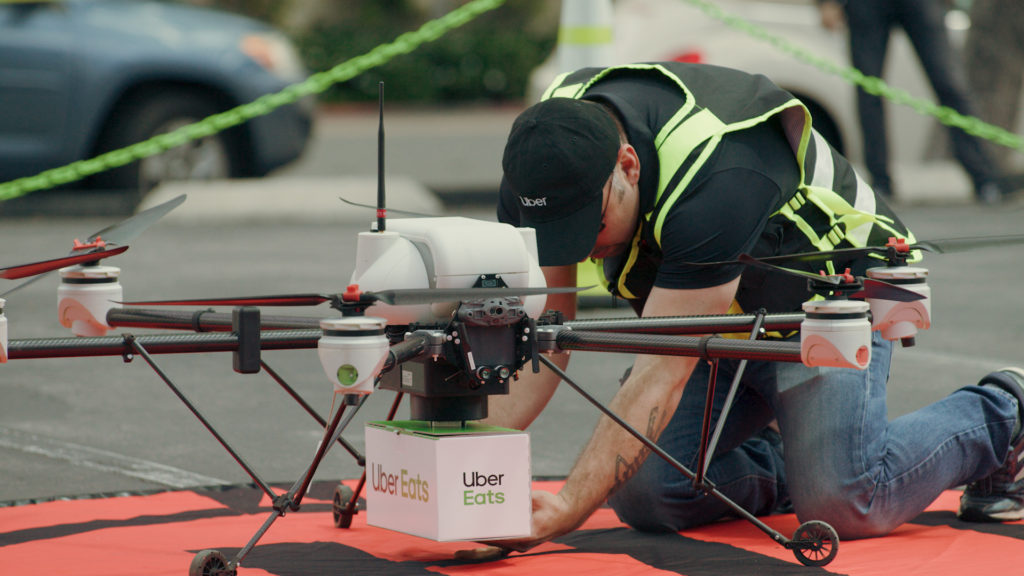 L'un des drones qui sera utilisé par Uber pour les livraisons. // Source : Uber L'un des drones qui sera utilisé par Uber pour les livraisons. // Source : Uber