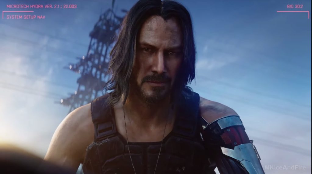 Keanu Reeves dans Cyberpunk // Source : YouTube/MKIceAndFire Keanu Reeves dans Cyberpunk // Source : YouTube/MKIceAndFire